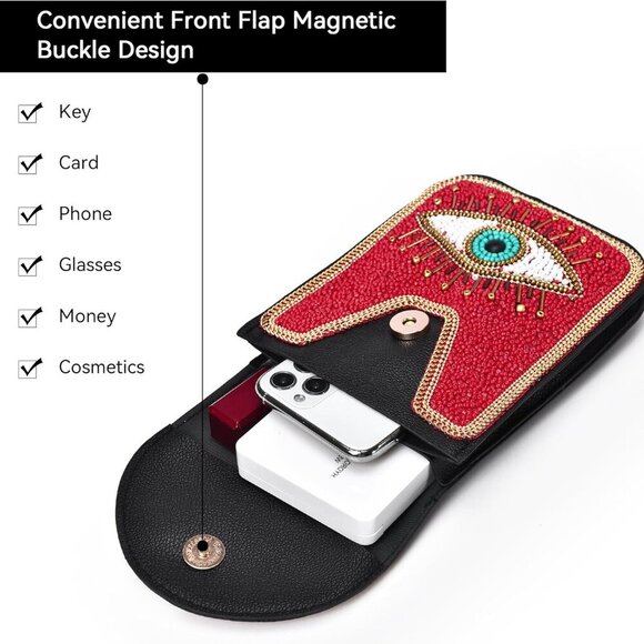 Small Crossbody Bags for Women Designer Gypsy Cell Phone Bag Boho Shoulder Walle - Picture 4 of 6